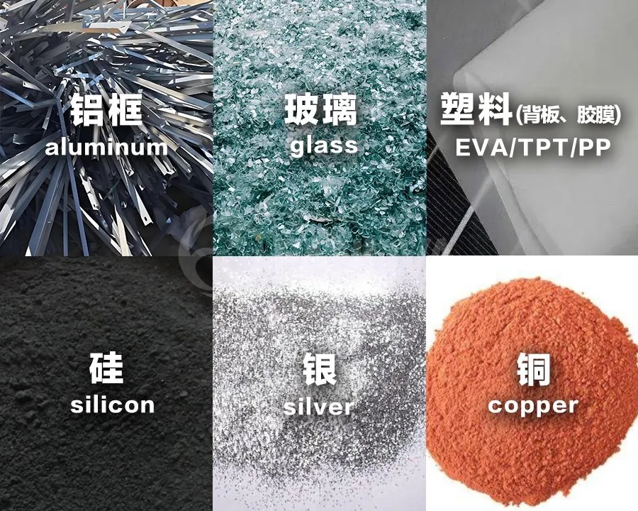 废旧光伏板资源化产物